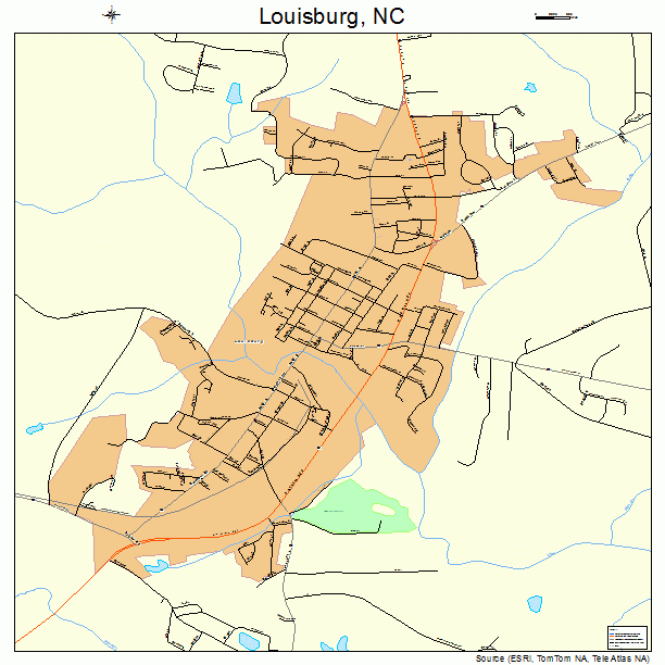 Louisburg, NC street map