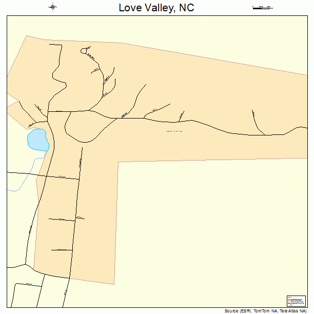 Love Valley, NC street map