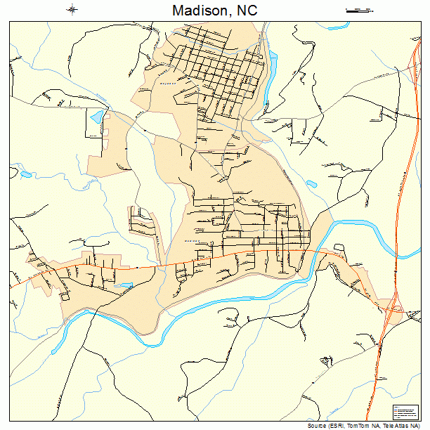 Madison, NC street map