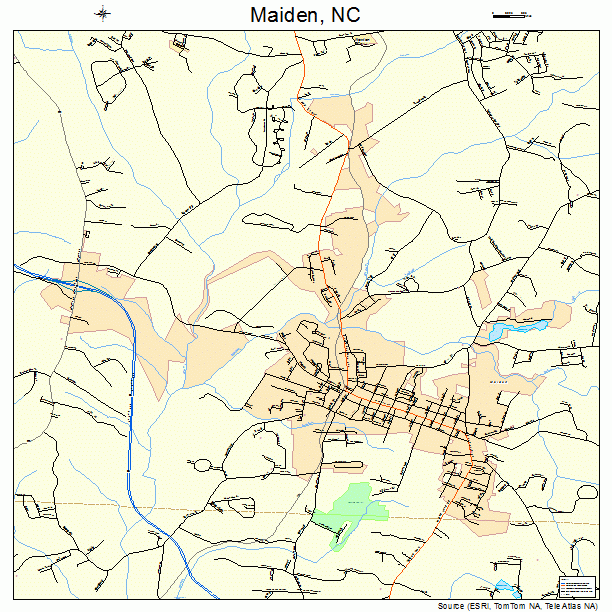 Maiden, NC street map