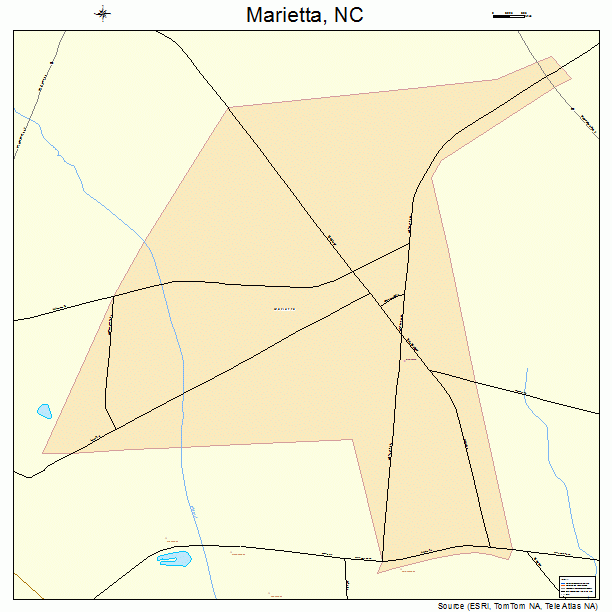 Marietta, NC street map