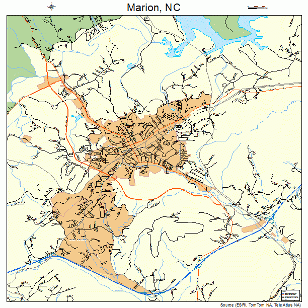 Marion, NC street map