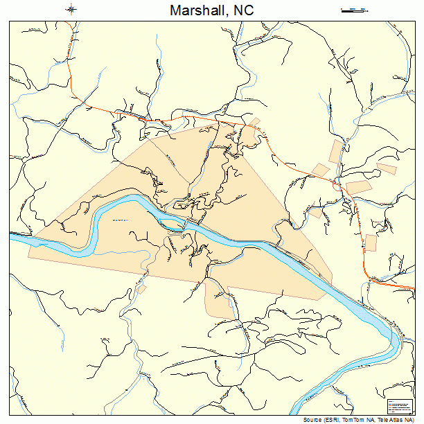 Marshall, NC street map