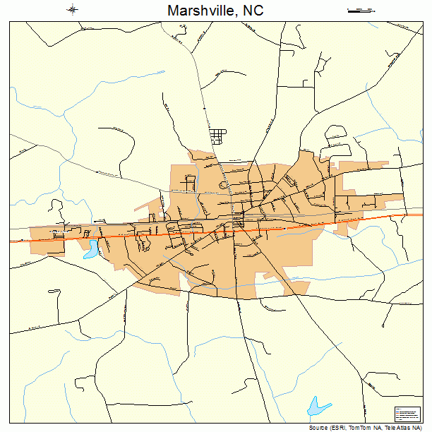 Marshville, NC street map