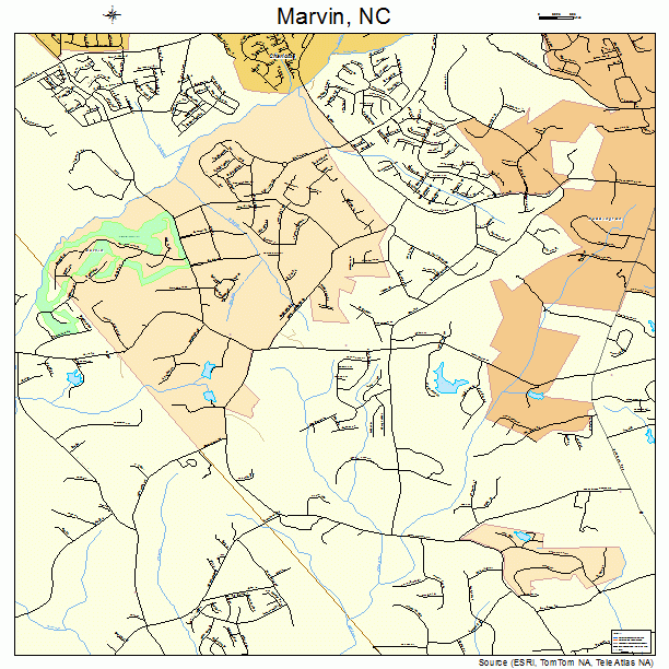 Marvin, NC street map