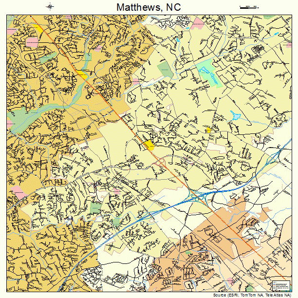 Matthews, NC street map