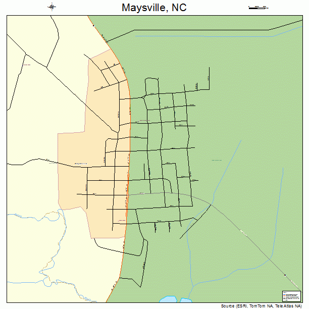 Maysville, NC street map