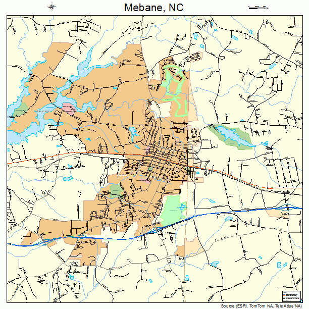 Mebane, NC street map