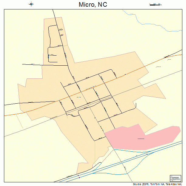 Micro, NC street map