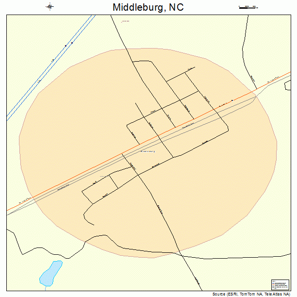 Middleburg, NC street map