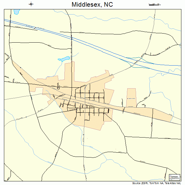 Middlesex, NC street map