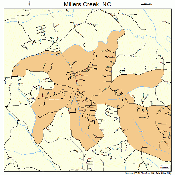 Millers Creek, NC street map