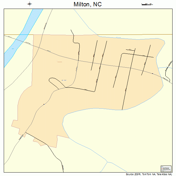 Milton, NC street map