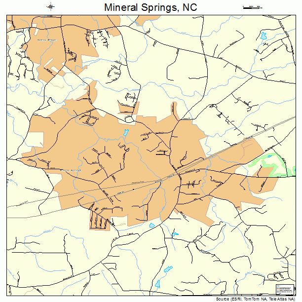 Mineral Springs, NC street map