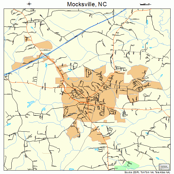 Mocksville, NC street map