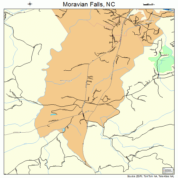 Moravian Falls, NC street map