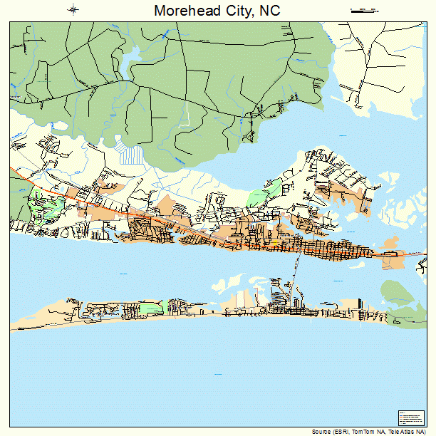 Morehead City, NC street map