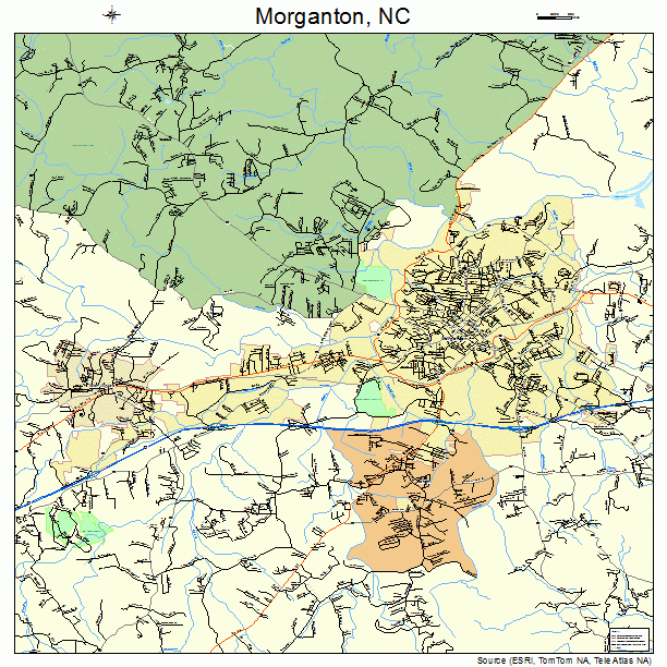 Morganton, NC street map