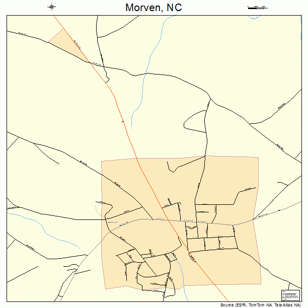 Morven, NC street map