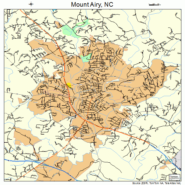 Mount Airy, NC street map