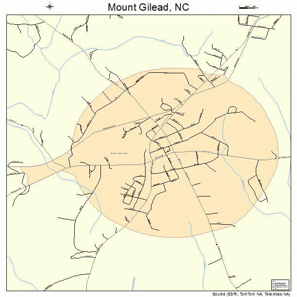 Mount Gilead, NC street map