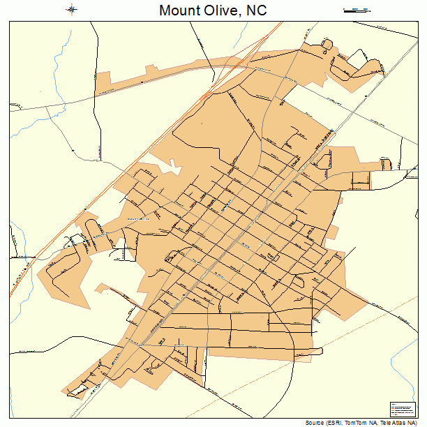 Mount Olive, NC street map