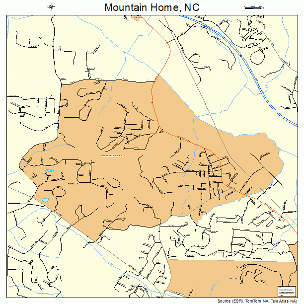 Mountain Home, NC street map