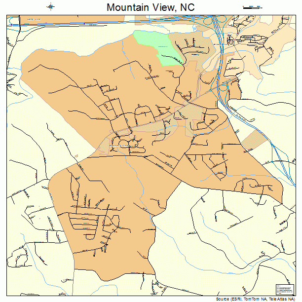 Mountain View, NC street map