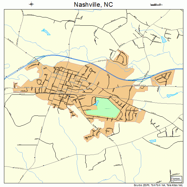 Nashville, NC street map