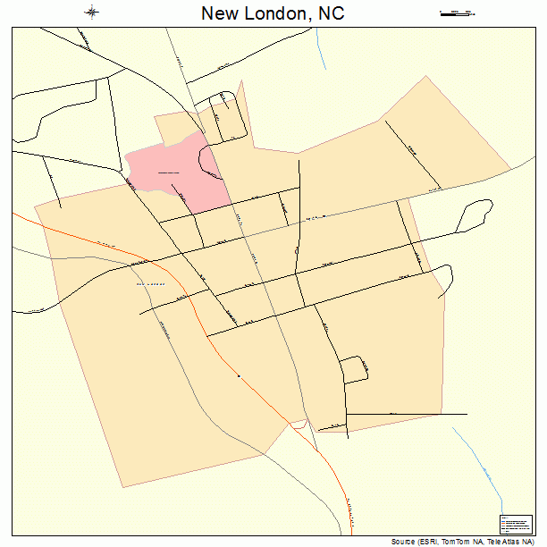 New London, NC street map