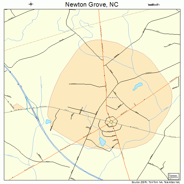 Newton Grove, NC street map