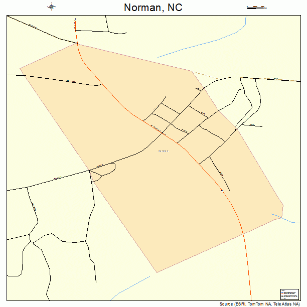 Norman, NC street map
