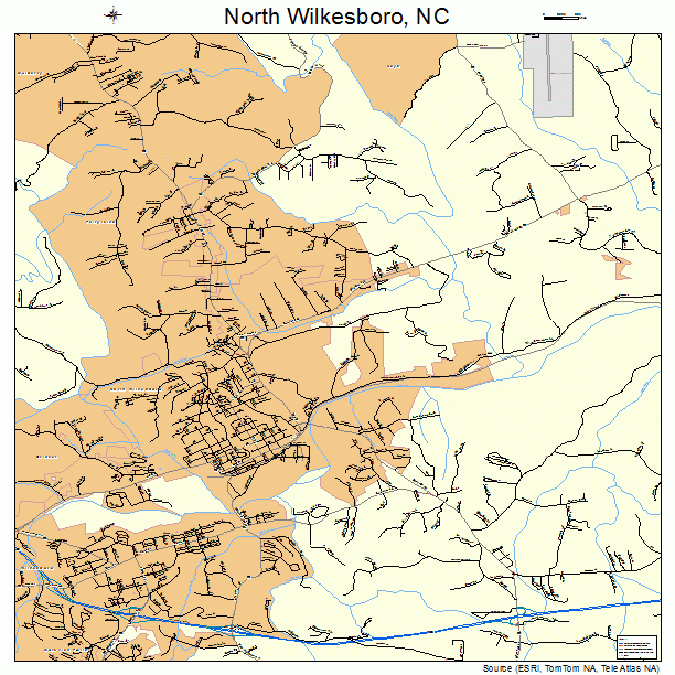 North Wilkesboro, NC street map