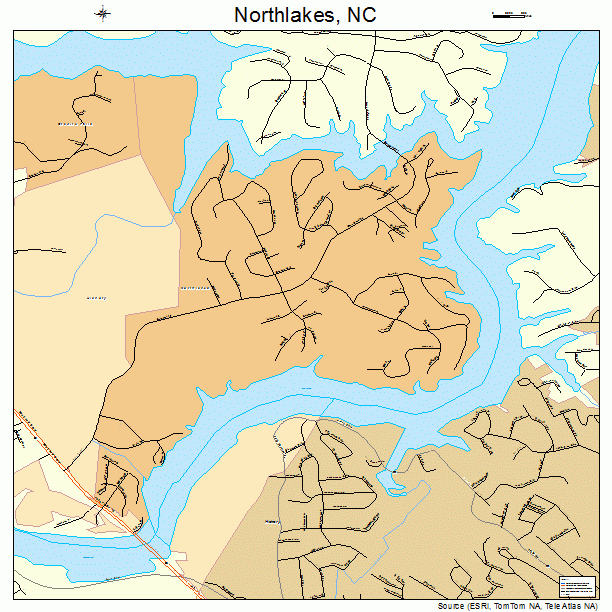 Northlakes, NC street map