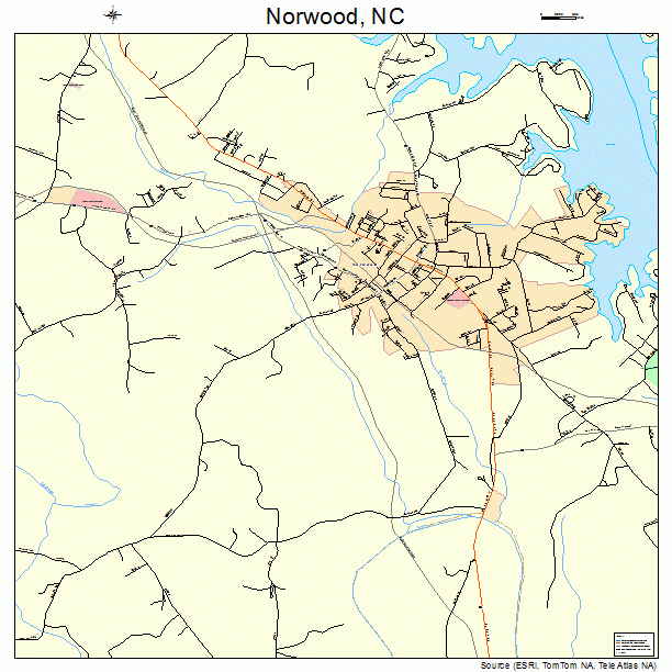 Norwood, NC street map