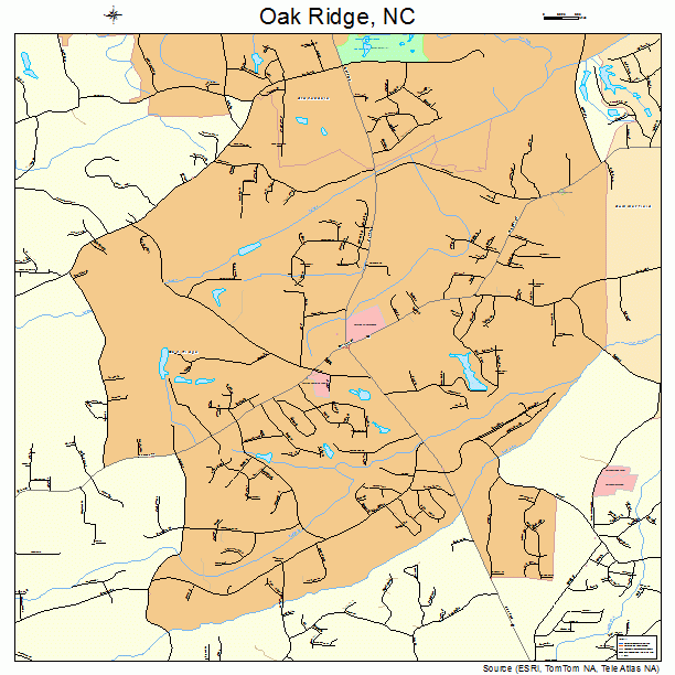 Oak Ridge, NC street map