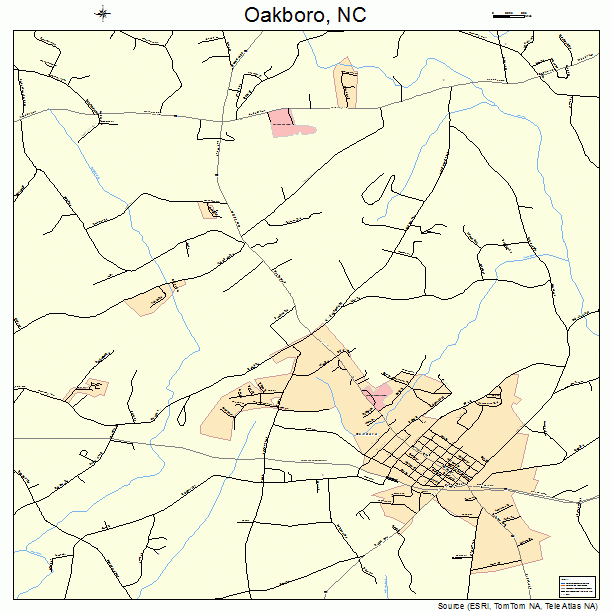 Oakboro, NC street map