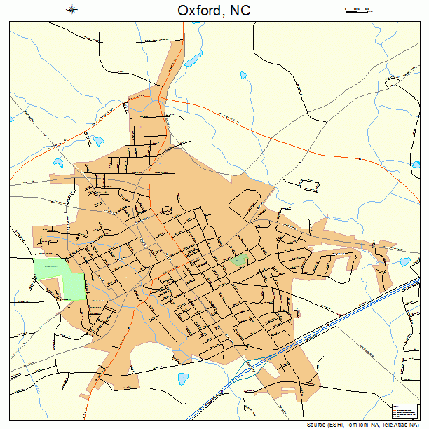Oxford, NC street map