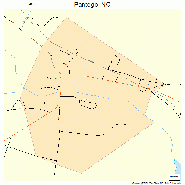 Pantego, NC street map