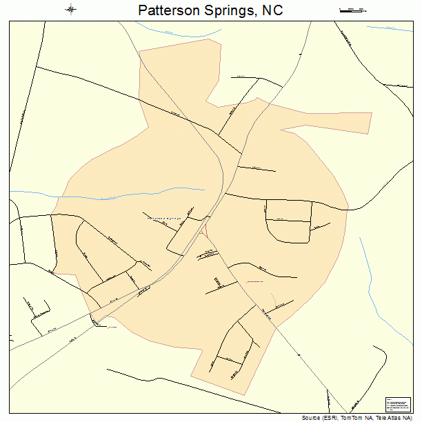 Patterson Springs, NC street map