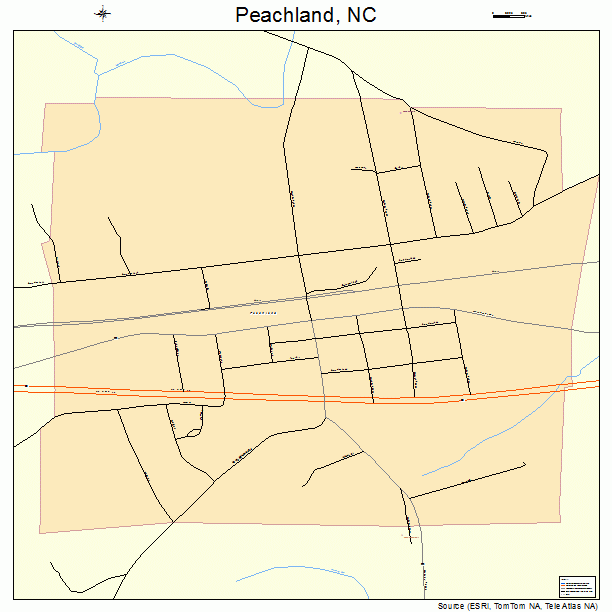Peachland, NC street map