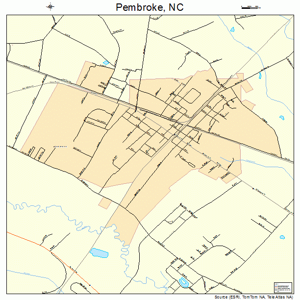 Pembroke, NC street map