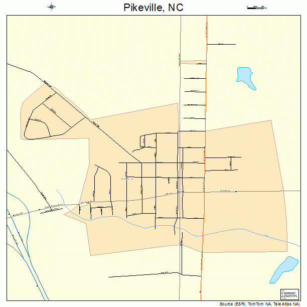 Pikeville, NC street map