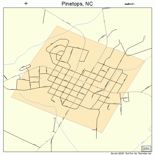 Pinetops, NC street map