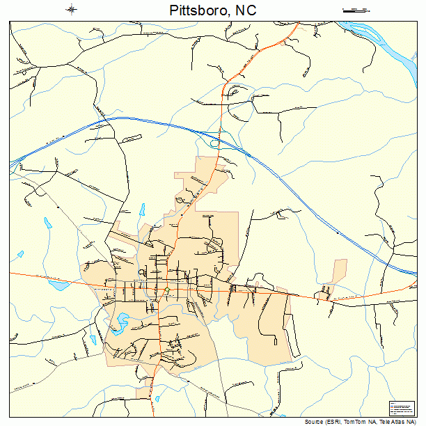 Pittsboro, NC street map