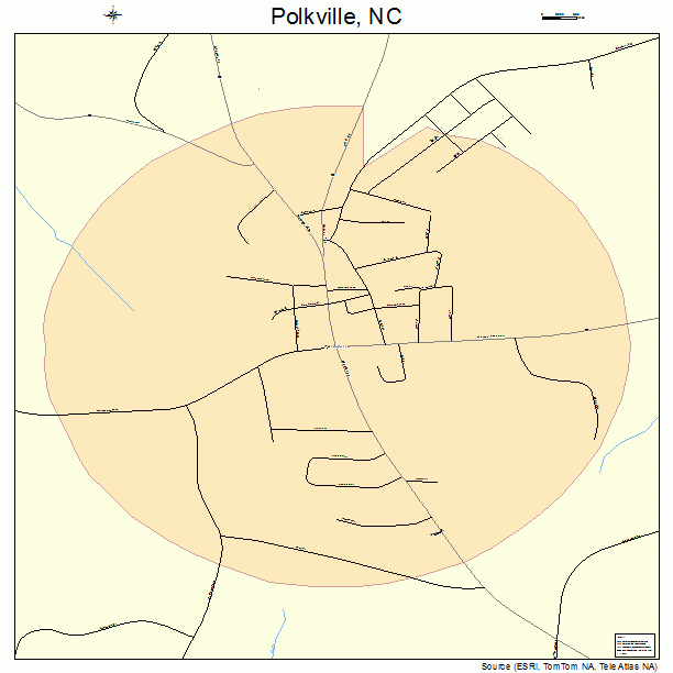 Polkville, NC street map