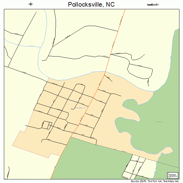 Pollocksville, NC street map