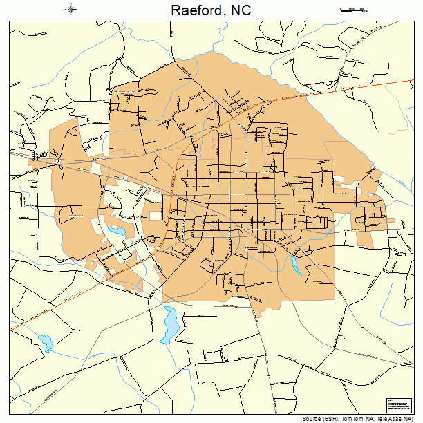 Raeford, NC street map