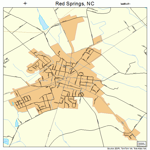 Red Springs, NC street map