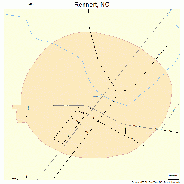 Rennert, NC street map